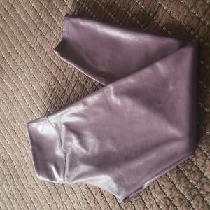 Purple Metallic Leggings Zyia
